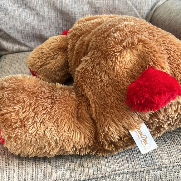 Dan Dee Brown Floppy Puppy Dog Plush Red Ears Nose - Picture 4 of 8